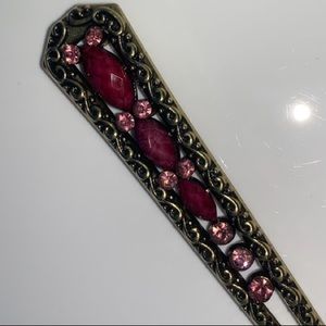 🆕Antique Gold Multifaceted Violet Hair Stick 6”